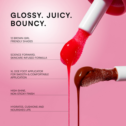 Gush Beauty Balmy Glossy Tinted Lip Oil - Peach Brown