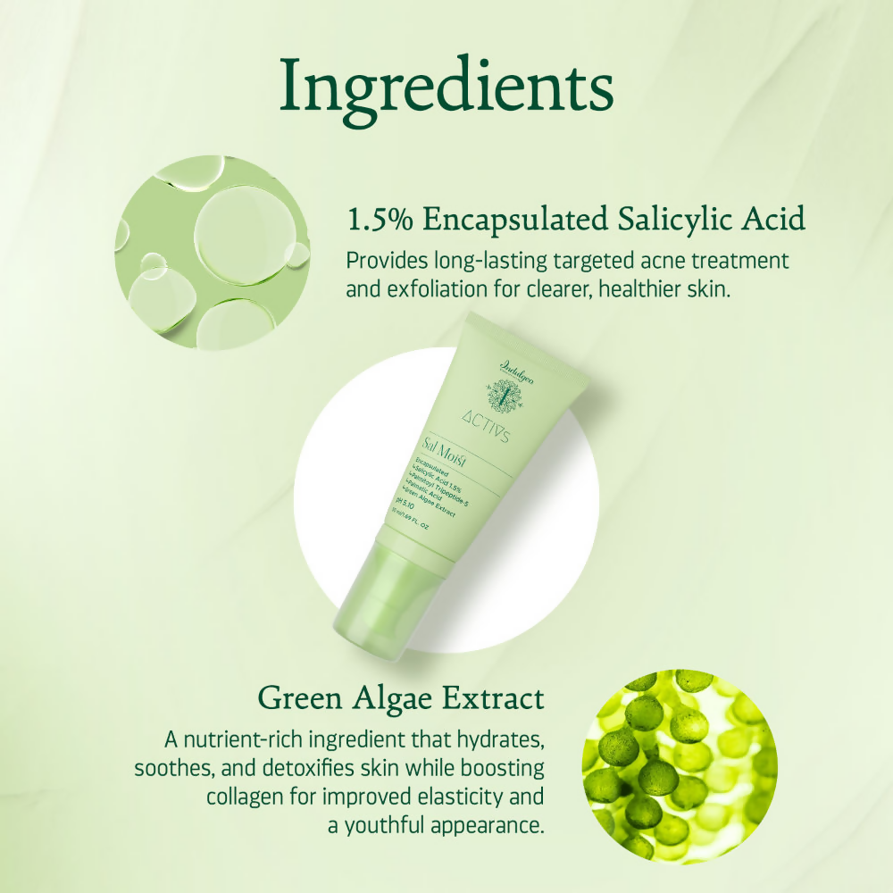 Indulgeo Essentials Sal Moist - Encapsulated Salicylic Acid Acne Healing Face Moisturiser 1.5%