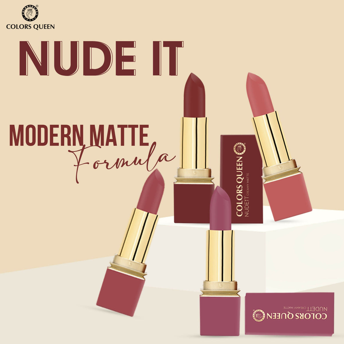Colors Queen Nude It Creamy Matte Lipstick - Pink Blossom