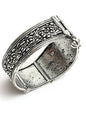 Mominos Fashion Kamal Johar Oxidised Silver-Plated Screw Type Handcraft Bracelet