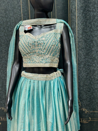 Teal blue : Lehenga Choli set