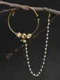 Kundan Nose Ring - Ruby Raang