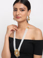 Kundan Neckpiece With Earrings - Ruby Raang