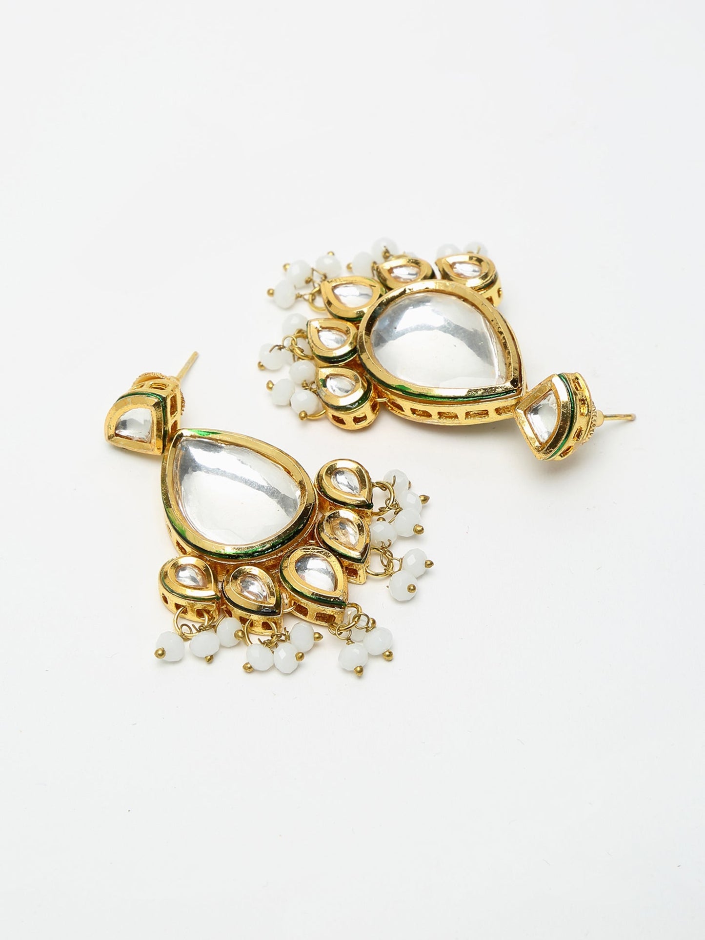 Kundan Neckpiece With Earrings - Ruby Raang
