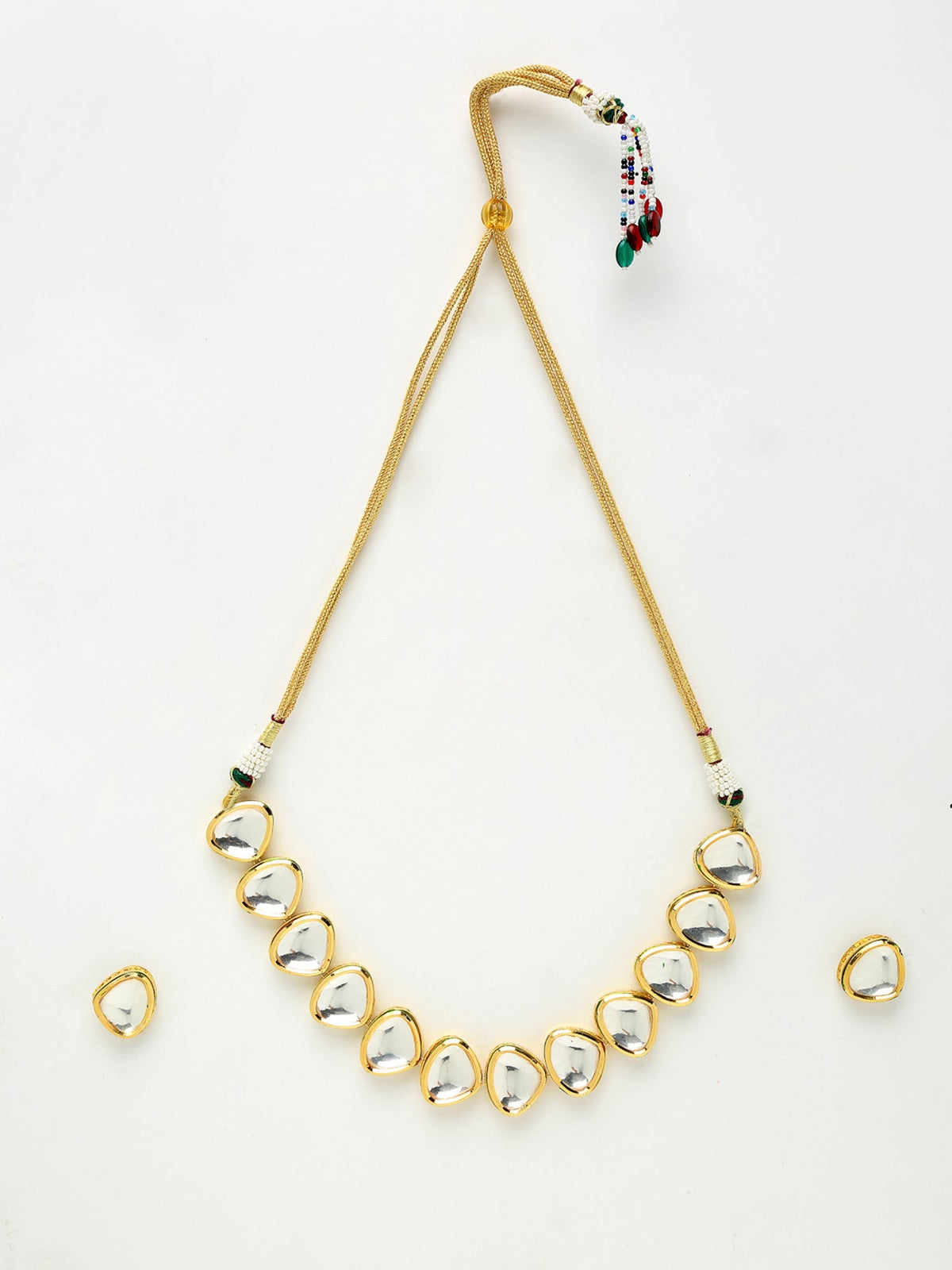 Kundan Choker With Kundan Studs - Ruby Raang
