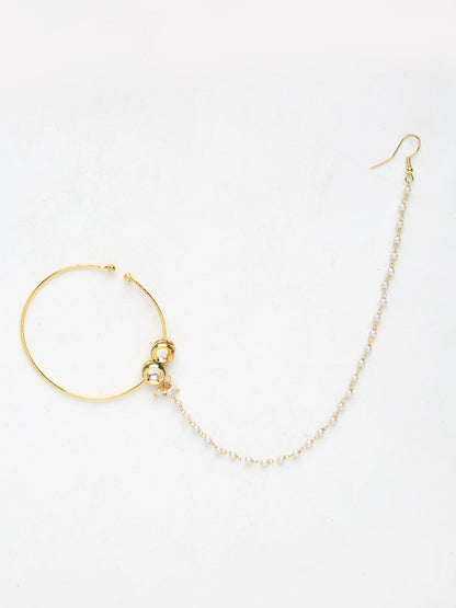 Double Kundan Nose Ring - Ruby Raang