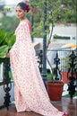 Very Much Indian Mastaani - Pure Mul Cotton Handloom Saree with Beautiful Heart Prints - Red