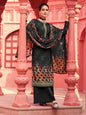 Myra Black Digital Print French Crepe Palazzo Suit