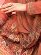 Myra Peach Digital Print French Crepe Palazzo Suit