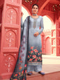 Myra Grey Digital Print French Crepe Palazzo Suit