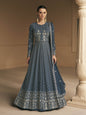 Myra Grey Georgette Embroidered Designer Suit
