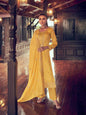 Myra Mustard Yellow Premium Silk Embroidered Suit