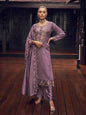 Myra Dusty Lilac Premium Silk Embroidered Suit