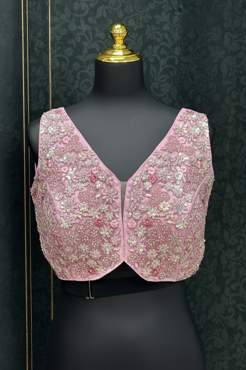 Pink blouse : sleeves available