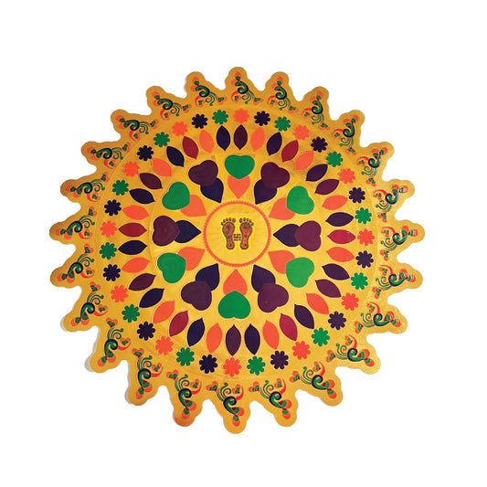 Stickerbazaar Micro Golden Embossing Rangoli Stickers