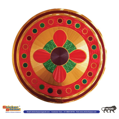Stickerbazaar Micro Golden Embossing Rangoli Stickers