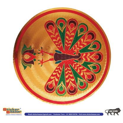 Stickerbazaar Micro Golden Embossing Rangoli Stickers