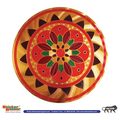 Stickerbazaar Micro Golden Embossing Rangoli Stickers