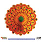 Stickerbazaar Micro Golden Embossing Rangoli Stickers