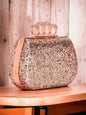 Joban Fashion Bridal Hand Clutch For Women & Young Girls - Rose Gold
