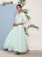 Ahalyaa Women Printed Tie-Ups Maxi Ethnic Dress