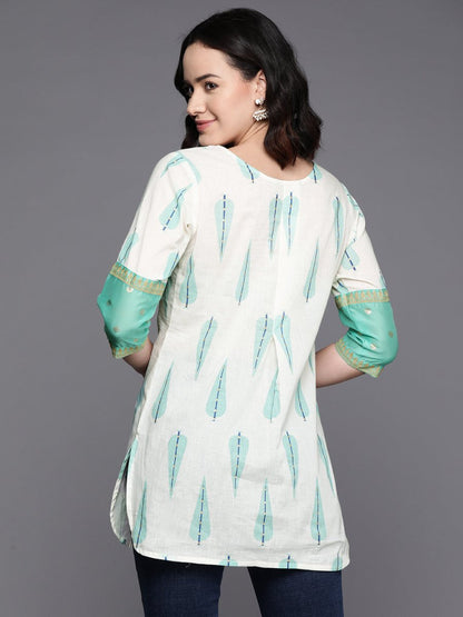 Ahalyaa Printed Embroidered Ethnic Tunic
