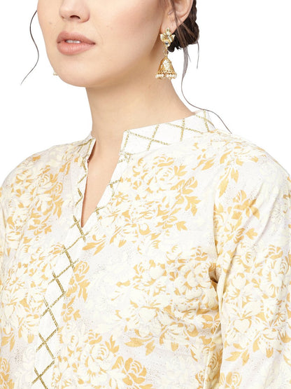 Ahalyaa Women's Straight Cotton Kurta