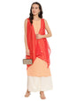 Ahalyaa Printed Kurta With Attached Shrug