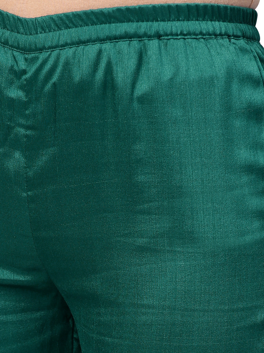 Indian Clothing Ahalyaa Green Solid Kurta with Trousers & Dupatta