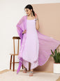 Ahalyaa Women Lavender Gotta Patti Kurta with Palazzos & With Dupatta