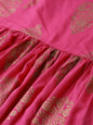 Ahalyaa Pink & Golden Foil Print Kurti with Sharara & Dupatta