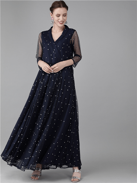 Ahalyaa Women Printed Maxi Dress