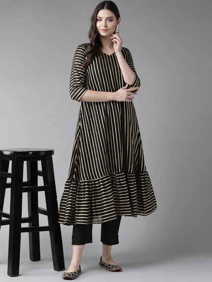 Ahalyaa Black Kurta with Trouser