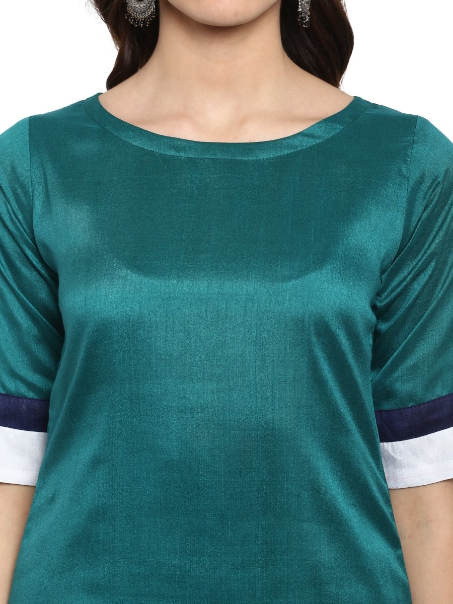 Ahalyaa Women Multicoloured Colourblocked Straight Beautiful Kurta