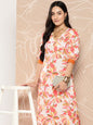 Ahalyaa Floral Printed Regular Gotta Patti Kurta with Palazzos