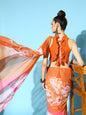 Ahalyaa Abstract Chiffon Saree