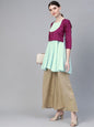 Ahalyaa Blue & Purple Printed A-Line Tunic