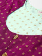 Ahalyaa Blue & Purple Printed A-Line Tunic