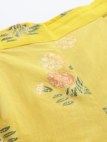 Ahalyaa Printed Pure Cotton Tunic With Palazzos
