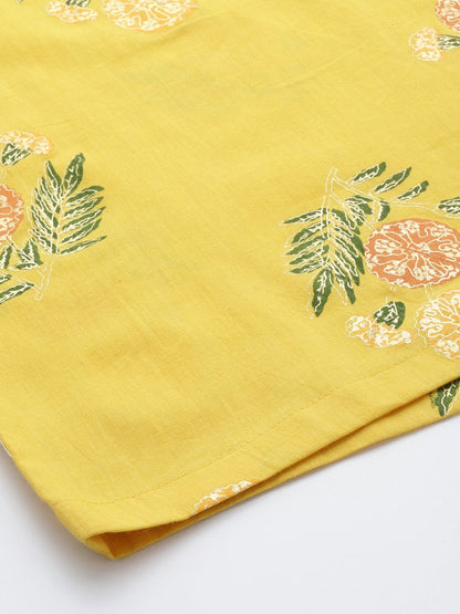 Ahalyaa Printed Pure Cotton Tunic With Palazzos
