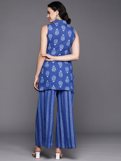 Ahalyaa Printed Pure Cotton Tunic With Palazzos