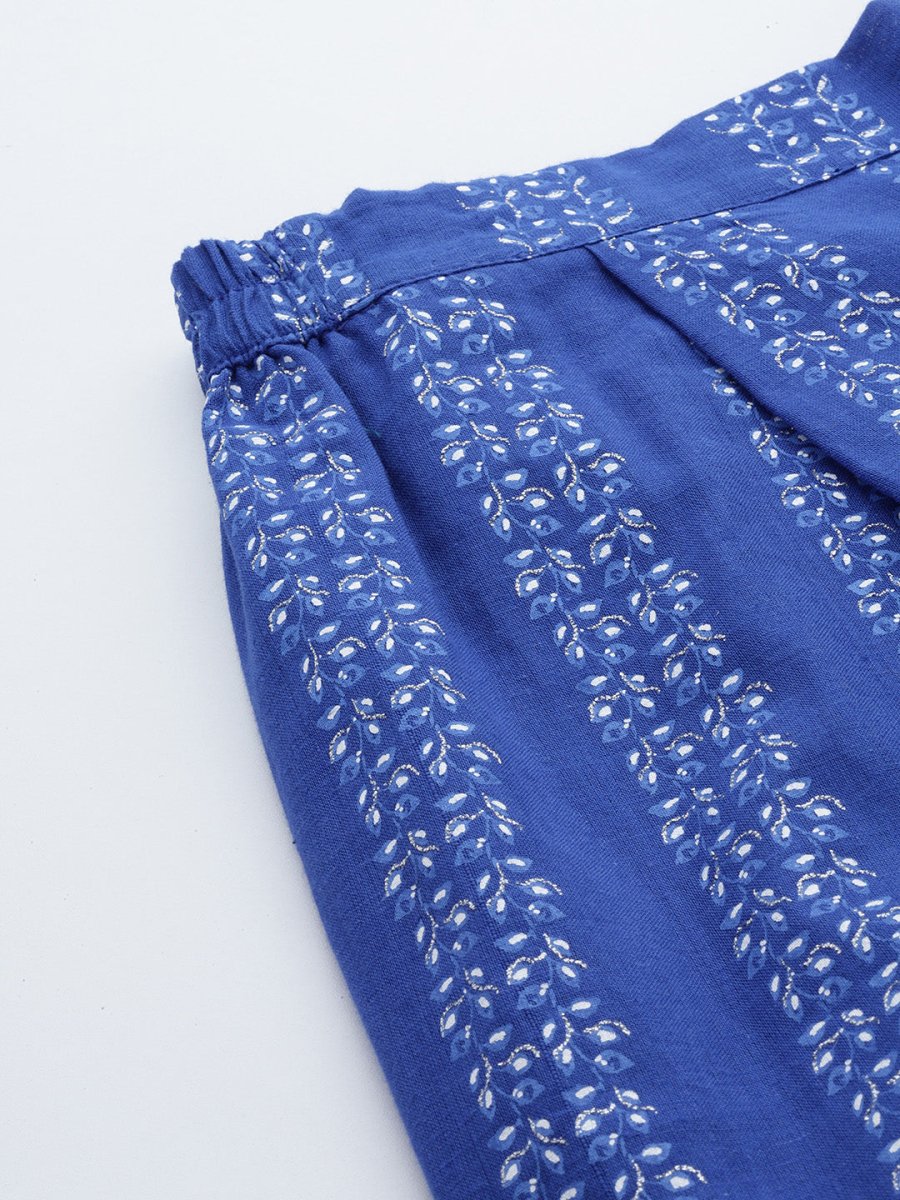 Ahalyaa Printed Pure Cotton Tunic With Palazzos