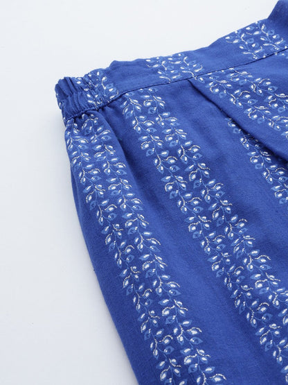 Ahalyaa Printed Pure Cotton Tunic With Palazzos