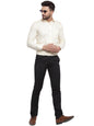Jainish Men's Cotton Solid Cream Formal Shirt's ( SF 361Cream )