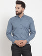 Jainish Grey Men's Cotton Solid Button Down Formal Shirts ( SF 734Grey )