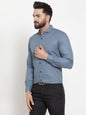 Jainish Grey Men's Cotton Solid Button Down Formal Shirts ( SF 734Grey )