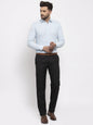 Jainish Blue Men's Cotton Striped Formal Shirt's ( SF 770Sky )