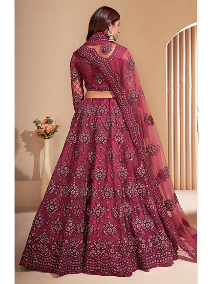 Myra Lilac Heavy Embroidered Designer Lehenga