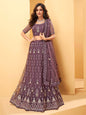 Myra Grape Heavy Embroidered net Designer Lehenga