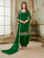 Myra Green Art Silk Real Glass Work Suit
